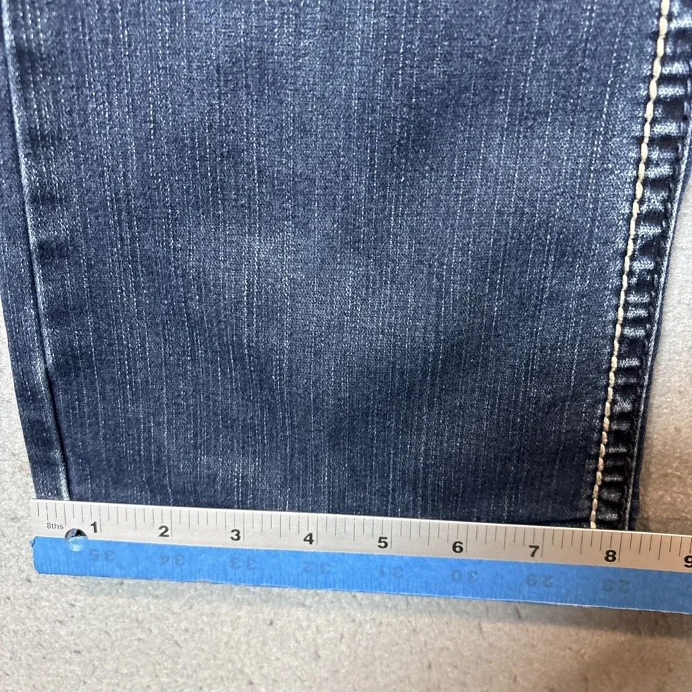 Silver Jeans Co Aiko Bootcut Jeans Womens 28x35 Dark Wash Blue Contrast Stitch